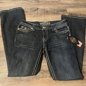 Paisley Sky Women's Dark Blue Boot Cut Jeans